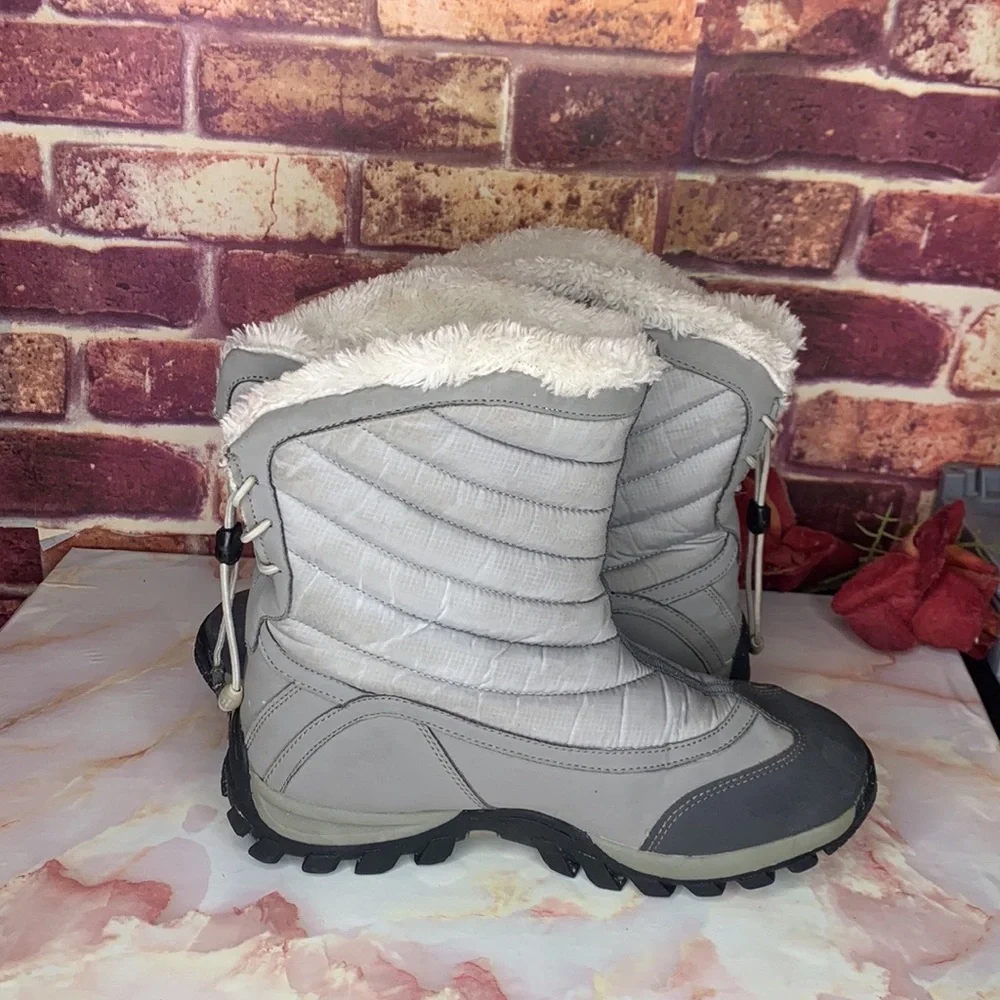 Tamarack Gray mid-calf Fur Lined Quilted Waterproof Snow Boots